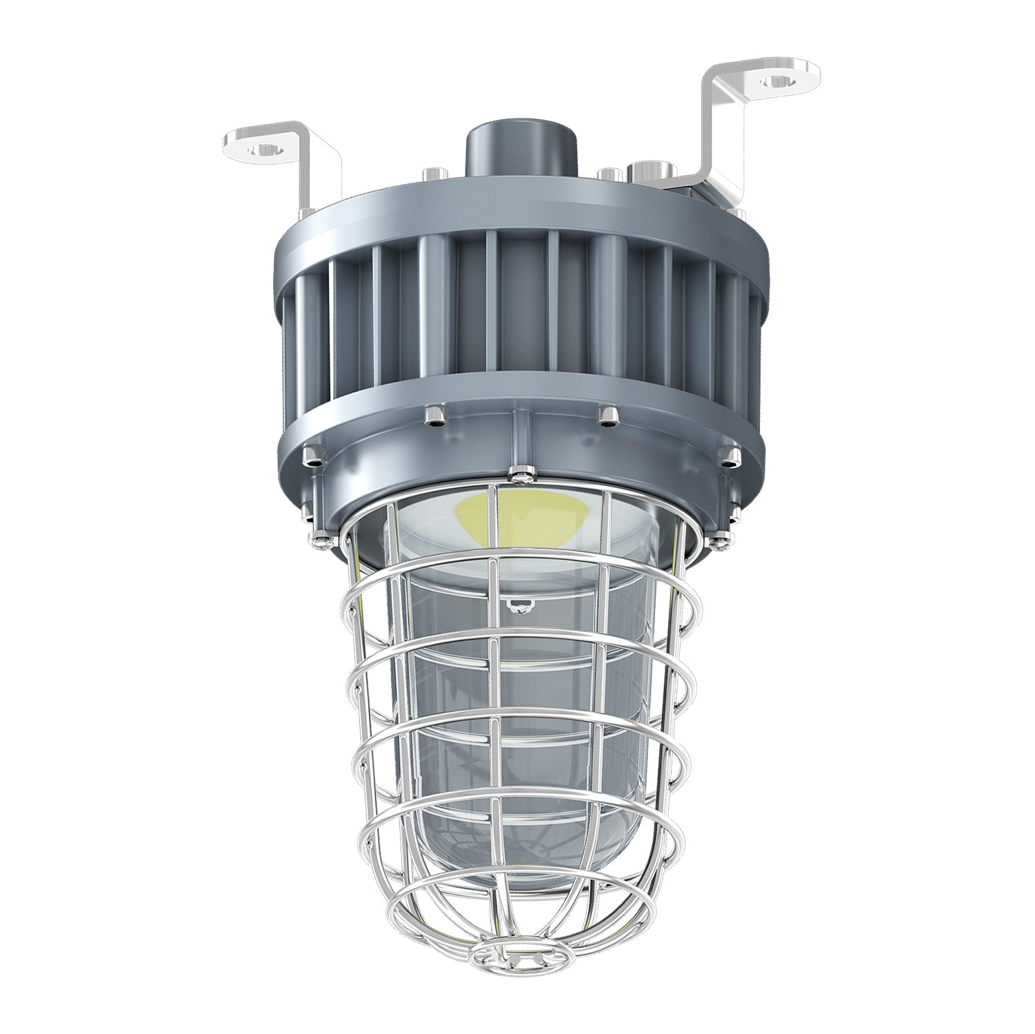 ESL Vision ESL-HZJJ-10W-150-120D LED Hazardous Jelly Jar, Wattage 10W, Lumens 1,400 lm, Color Temperature 5000K, Voltage 100-277VAC Input, 120° Beam Angle, Class l, Division l, Grey Finish