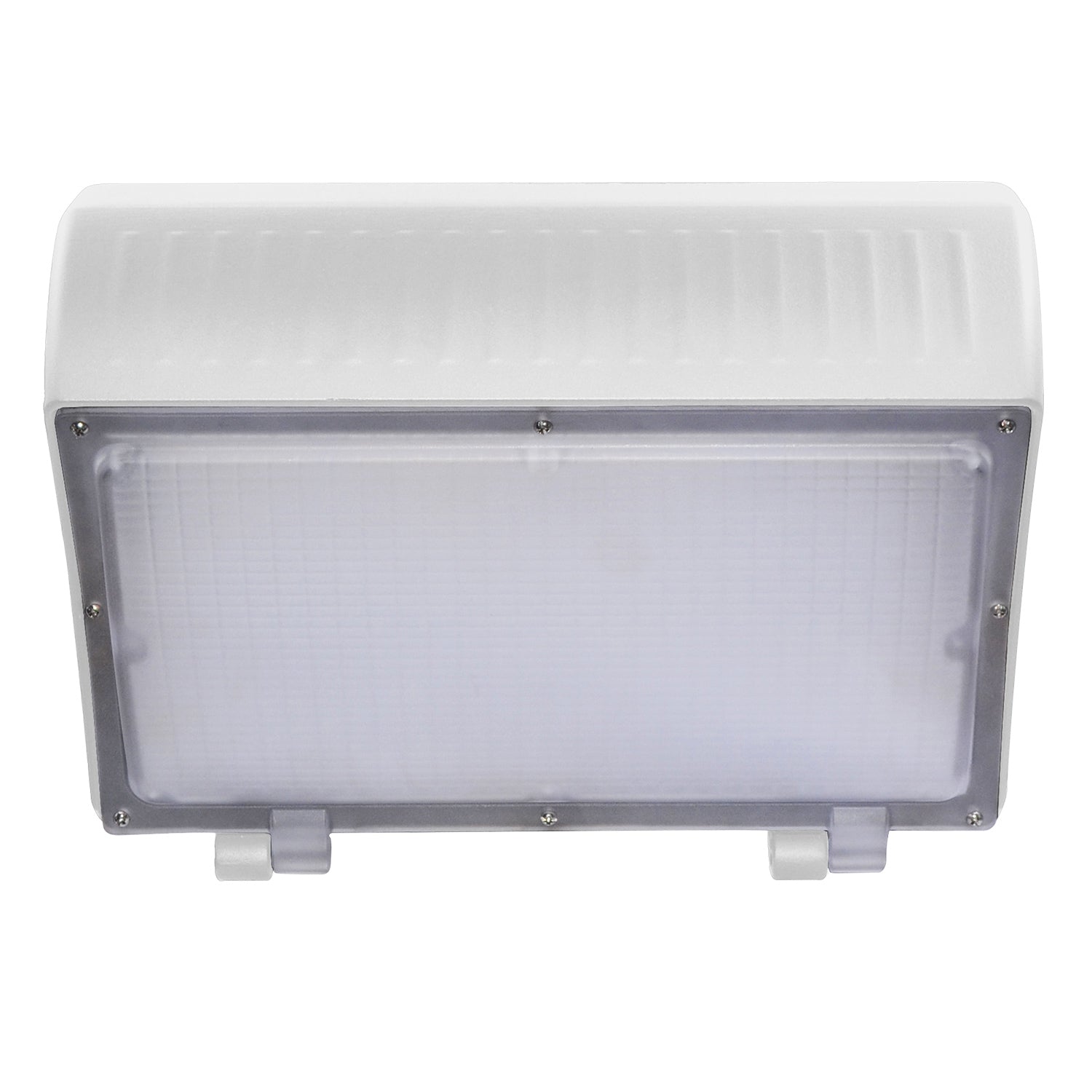 ESL Vision ESL-WP-4070W-63050-WH-EM9 Wall Pack Series, Selectable Wattage (40W, 55W, 70W), Selectable Kelvin (3000K, 4000K, 5000K), Up to 9,491 Lumens, Built-In Photocell, 120–277VAC, Emergency Backup Battery Unit, White Finish