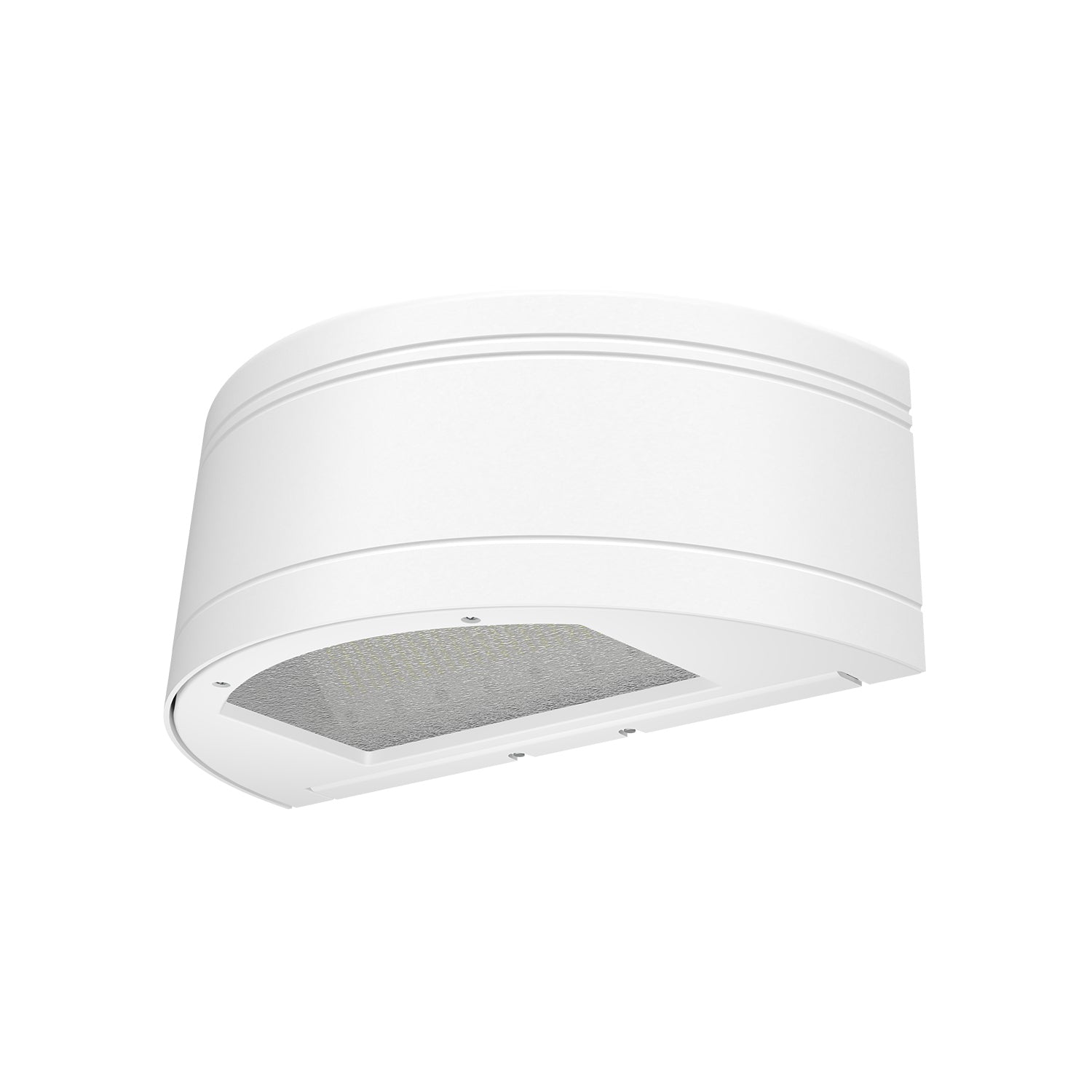 ESL Vision ESL-WPHM-2565W-13050-WH-EM9-11OCC Ambience Half Moon Architectural Wall Pack, 25/45/65W Selectable, 9,100 Lumens, 3000K/4000K/5000K, Up/Down/Bi-Directional Lighting, 120-277VAC, Emergency Backup Battery Unit and Occupancy Sensor, White Finish