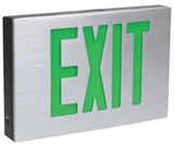 Orbit ESLA-A-B-1-G-EB LED Cast Aluminum Exit Sign Aluminum Housing Black Front Plate W/ Single Face Green Letters, Battery Backup