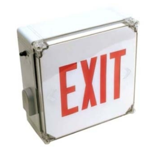 ORBIT ESLN4-G-AC Led Wet Location Exit Sign Green Letters AC Only
