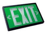 Orbit ESN-B-R-1-10 Self-iluminating Tritum Exit Sign Black Housing Red Fp 1f 10 Yrs