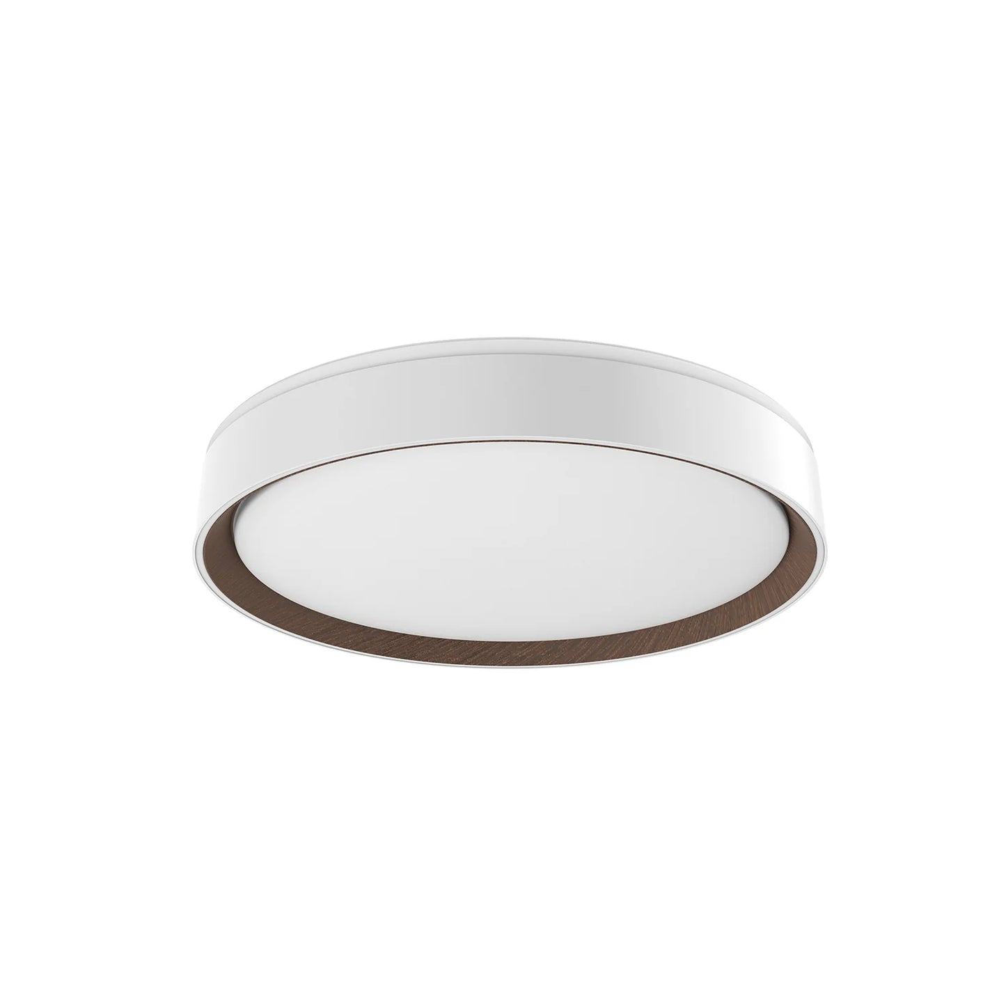 Kuzco Lighting FM43916-WH/WT-5CCT Essex LED 15.75 inch White and Walnut Flush Mount Ceiling Light