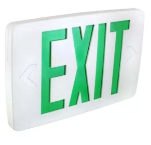ORBIT EST-W-R-EB Thin Led Exit Sign White Housing Red Letters 2F Battery Back-Up