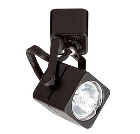 ELCO Lighting ET432B 50W Line Voltage G8 Base MR16 Soft Square Fixture Black Finish