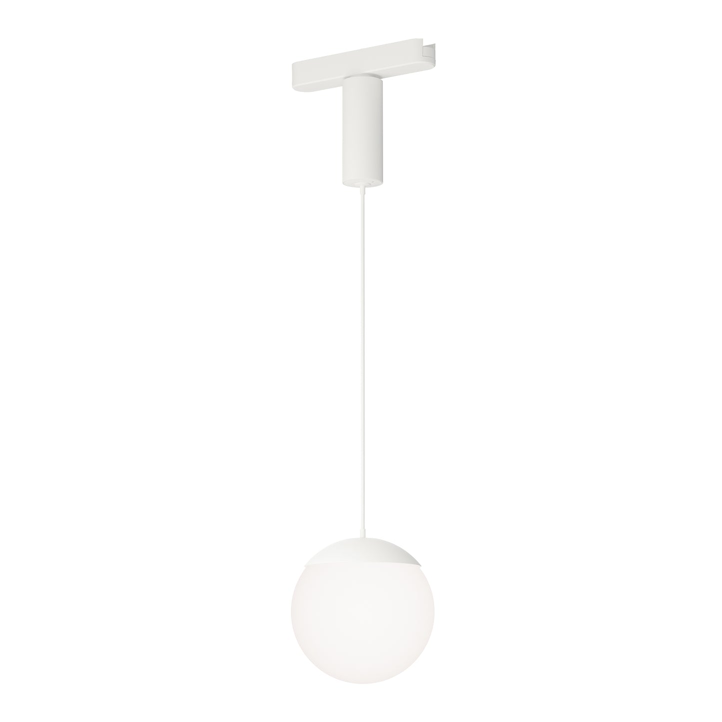 ET2 Contemporary Lighting ETL31013-WT Continuum 1-Light Track Snowball Pendant Ceiling Light - Color Temperature: 3000K - Finish: White