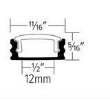 Elco Lighting EUD31-8 Shallow Mount Aluminum Channel