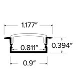 Elco Lighting EUD33-8 Recessed Mount Aluminum Channel