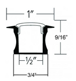 Elco Lighting EUD37-8 Shallow Recessed Mount Aluminum Channel