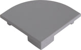 Elco Lighting EUDEN36 Aluminum Channel End Caps For use with EUD36 - Grey