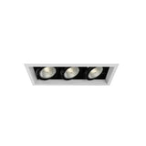 Eurofase TE133-02 18-in 225W Multiple Recess Downlight With Trim - 3 Lights - 120V - White/Black