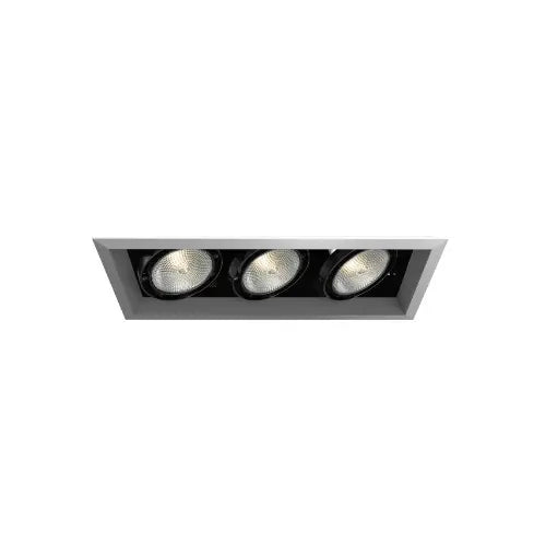 Eurofase TE133-0N 18-in 225W Multiple Recess Light With Trim - 3 Lights - 120V - Platinum/Black