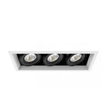 Eurofase TE133LED-30-2-02 18-in 78W Multiple Recess Downlight With Trim - 3 Lights - 20° - 3000K - 120V - White/Black