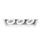 Eurofase TE133LED-30-2-22 18-in 78W Multiple Recess Downlight With Trim - 3 Lights - 20° - 3000K - 120V - White/White