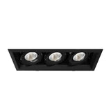 Eurofase TE133LED-35-2-01 18-in 78W Multiple Recess Downlight With Trim - 3 Lights - 20° - 3500K - 120V - Black/Black