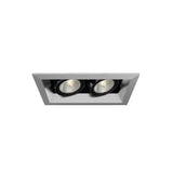 Eurofase TE162-0N 6.5-in 15W Recessed Downlight With Trim - 2 lights - PAR20 - 120V - Platinum/Black