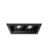 Eurofase TE162LED-30-2-01 10-in 30W Multiple Recess Downlight With Trim - 2 Lights - 20° - 3000K - 120V - Black/Black