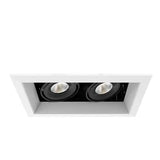 Eurofase TE162LED-30-2-02 10-in 30W Multiple Recess Downlight With Trim - 2 Lights - 20° - 3000K - 120V - White/Black