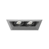 Eurofase TE162LED-30-2-0N 10-in 30W Multiple Recess Downlight With Trim - 2 Lights - 20° - 3000K - 120V - Platinum/Black