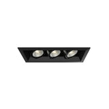 Eurofase TE163-01 150W Recessed Downlight With Trim - 3 Lights - PAR20 - 120V - Black/Black