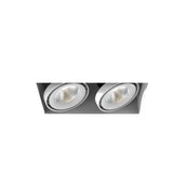 Eurofase TE222LED-35-2-02 12-in 52W Multiple Recess Downlight Without Trim - 2 Lights - 20° - 3500K - 120V - White/Black