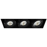 Eurofase TE613LED-40-2-01 12-in 45W Multiple Recess Downlight Without Trim - 3 Lights - 20° - 4000K - 120V - Black/Black