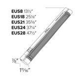 Elco Lighting EUS24W Slim Line T5 Fluorescent Undercabinet and Cove Light, Wattage 24W, All White