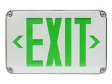 MaxLite EX-GW-WL2 Green Letters White Thermoplastic Sign, Battery Backup - 20C, Wet Locations