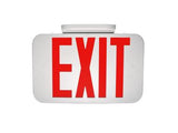 MaxLite EX-RWRC Red Letters Exit Signs & Emergency Thermoplastic Lights, White Body, Battery Backup, Remote Capable Head, Battery Backup