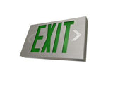 MaxLite EXA-GW LED Aluminum Emergency Exit Sign, Silver Housing with Green Letters