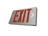 MaxLite EXA-RW LED Aluminum Emergency Exit Sign, Silver Housing with Red Letters