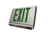 MaxLite EXAC-GW Thin Aluminum Exits Combo Green Letters, Battery Backup