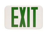 MaxLite EXT-GW THIN EXIT Sign, Thermoplastic, Green Letters, With Battery Backup in White Finish