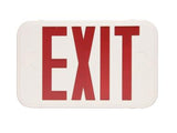 MaxLite EXT-RW THIN EXIT Sign, Thermoplastic, Red Letters, With Battery Backup in White Finish