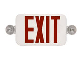 MaxLite EXTC-RW Thin EXIT Emergency Combo, Thermoplastic, Red Letters, With Battery Backup in White Finish