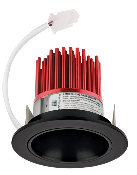 Elco Lighting E310C0835BB2 3" LED Light Engine with Reflector Trim, Color Temperature 3500K, Lumens 850 lm, Generation 2, 60° Beam Angle, All Black