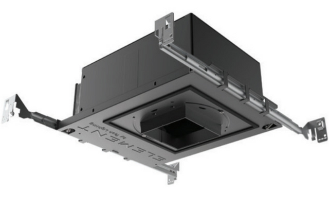 Visual Comfort Architectural E3RWC-LO9351DI Element 3" LED Fixed Round Housing – 12W – 3500K – 1124 Lumens – 90+ CRI – 18° Beam – Black Finish – Wood Ceiling Appearance