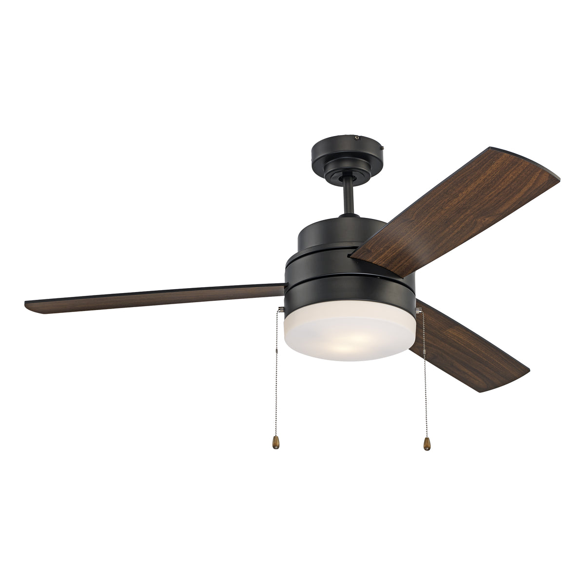 Trans Globe Lighting F-1025 BK Schoolhouse 52 inch black ceiling fan
