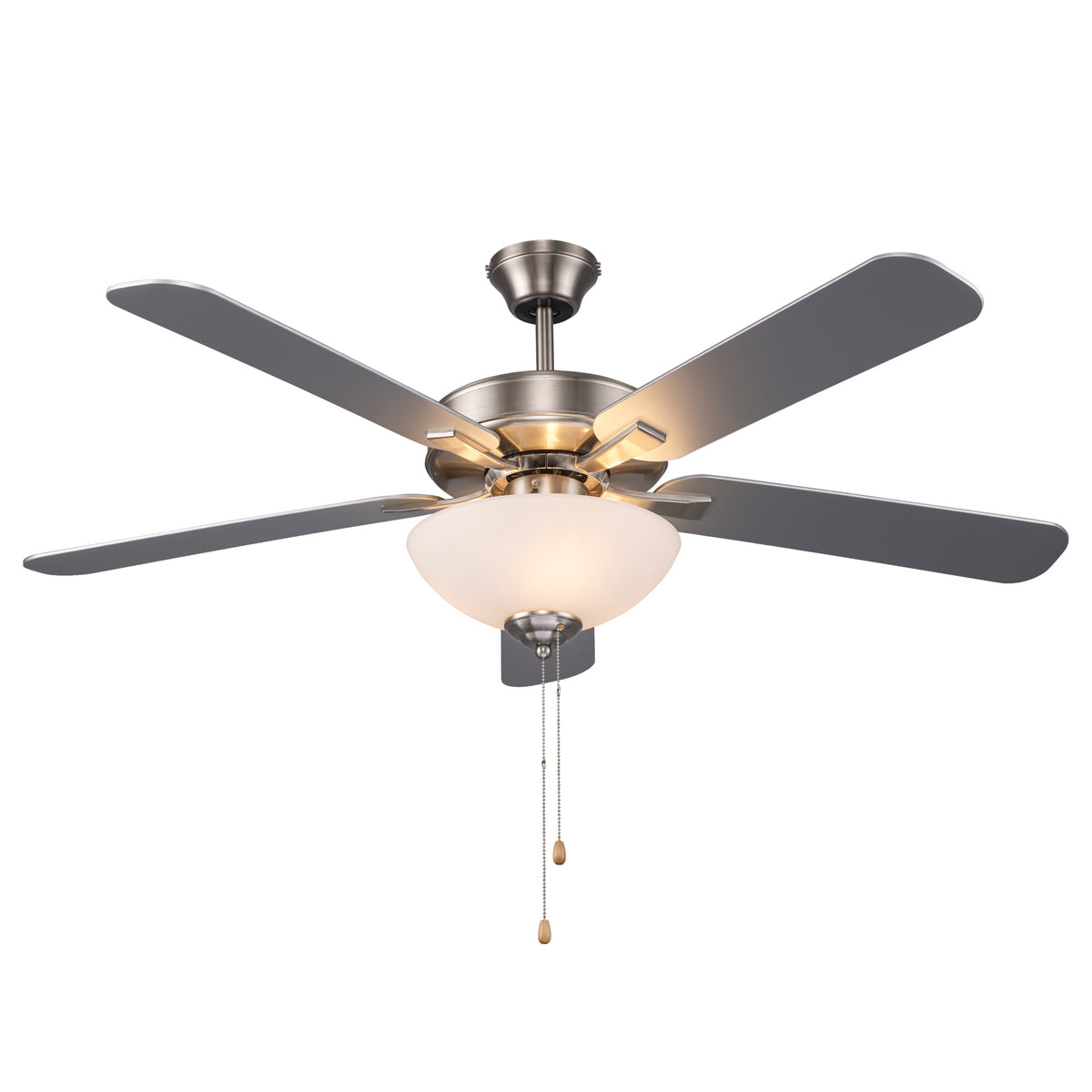 Trans Globe Lighting F-1034 BN Sargeant 52 inch brushed nickel ceiling fan