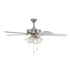 Trans Globe Lighting F-1051 BN-FR Ronan 52 inch brushed nickel ceiling fan with 4 light kit