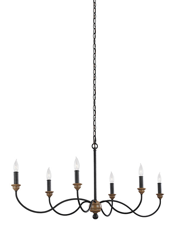 Generation Lighting Hartsville 6 light chandelier
