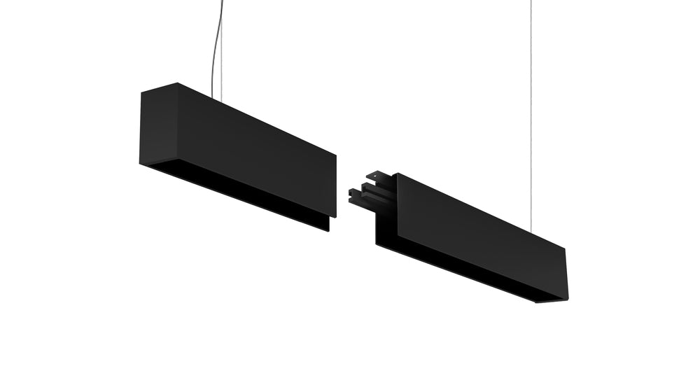 Eurofase F55430BSUSEXT 4' LED Linear Suspension Mount Extension Kit, 2" Wide, 3000K, Black