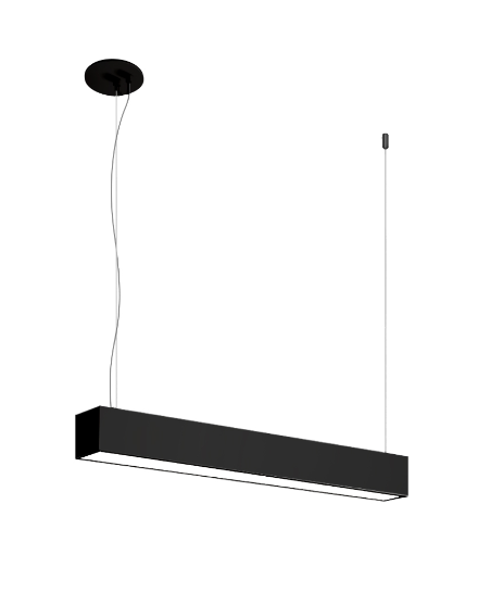 Eurofase Lighting F55435BSUS 4' LED Linear Suspension Mount, 2"Wide, 3500K, Black