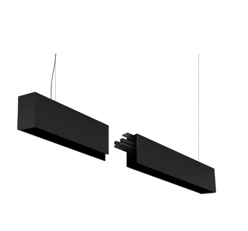 Eurofase Lighting F55435BSUSEXT 4' LED Linear Suspension Mount Extension Kit, 2" Wide, 3500K, Black