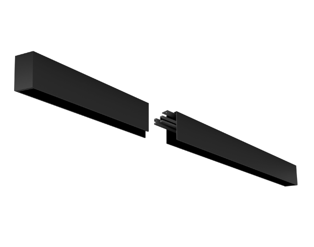 Eurofase Lighting F55830BSFMEXT 8' LED Linear Surface Mount Extension Kit, 2" Wide, 3000K, Black