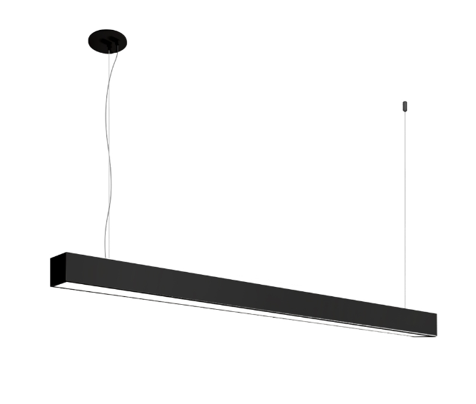 Eurofase Lighting F55830BSUS 8' LED Linear Suspension Mount, 2"Wide, 3000K, Black