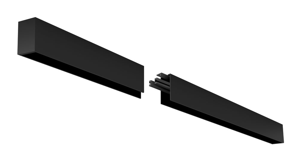 Eurofase Lighting F55840BSFMEXT 8' LED Linear Surface Mount Extension Kit, 2"Wide, Color Temperature 4000K, Black Finish