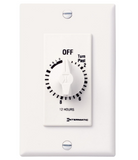 Intermatic FD12HHW 12-Hour Spring-Loaded In-Wall Timer Switch for Auto-Off control of Fans and Lights with Hold, White Finish