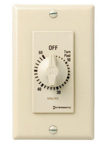 Intermatic FD60MC 60 Minutes Spring Loaded Wall Timer - Ivory Color