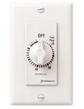 Intermatic FD60MHW 60 Minutes Spring Loaded Wall Timer with Hold Feature - White Color